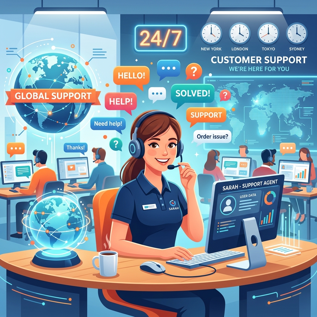 Global 24/7 Support Center